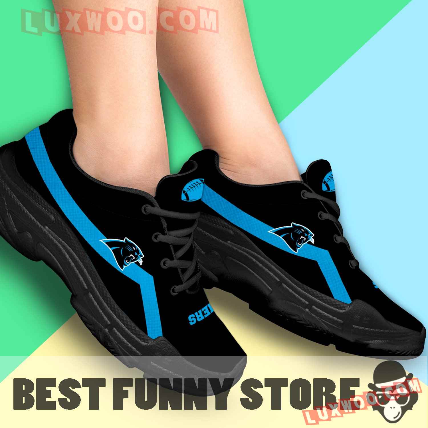 Edition Chunky Sneakers With Line Carolina Panthers shoes
